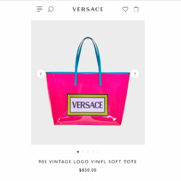 versace vinyl tote